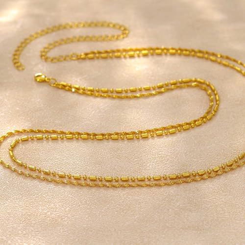 ELABEST Layered Gold Belly Chain 14K Plated Waist Chian Adjustable Sexy Waist Jewelry for Women - size: L(37inch+9.8inch), style: B(Gold)
