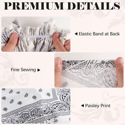 Ababalaya Chemo Headwear for Women Softer Headcover with Longer Tails, Breathable Skull Cap Non-Slip Sleep Beanie - color: Whitepaisley
