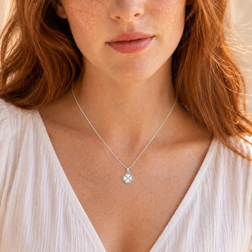 Dainty Gold Necklaces for Women Trendy Non Tarnish 14K Gold Plated Cubic Zirconia Necklace Layered Simple Cute Four Leaf Clover Choker Jewelry Birthday Gifts - color: Silver, style: Glossy