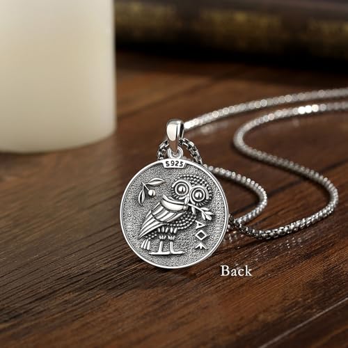 INFUSEU Mystical Hecate Triple Moon Goddess Necklaces, Divine Feminine Protection Gifts - style: Athena the Wise