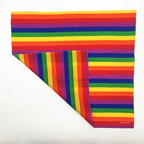 Vamqor 100% Cotton 10 Pack Fine Bandanas - color: Rainbow