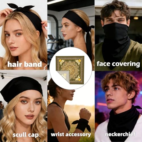 Head Scarf Hair Neck Scarves for Women Fashion Silk Satin Purse Bag Scarfs Handbags Bandana Neckerchief - color: Brown Green Yellow Paisley