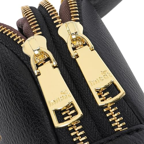 INICAT Women's Small Sling Bag, Lightweight Everyday Vegan Leather Crossbody Purse for Daily Essentials and Travel Light - color: Black, size: Small