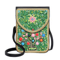 Small Crossbody Bags for Women Designer Cell Phone Bag Boho Shoulder Wallet Purse - color: Tree-green
