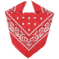 ZENO 100% Cotton & Natural Fibers Bandana Scarf - Soft, Durable, Machine Washable – Unisex for Men & Women - color: Red Single