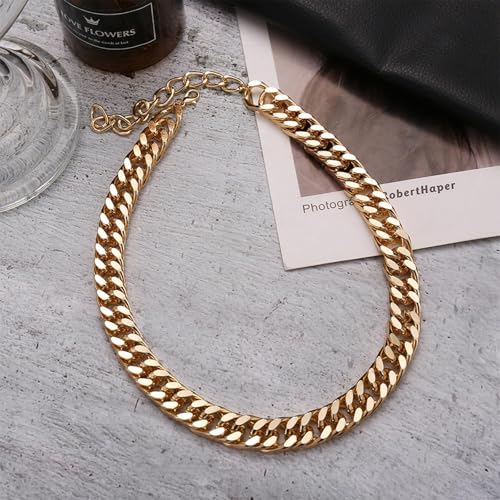 choice of all Chunky Gold Necklace Statement Necklace for Women Punk Chain Thick Gold Choker Jewelry Trendy Birthday Gifts - color: G:chunky necklace