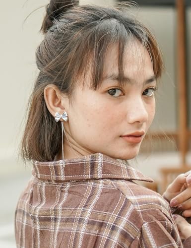 Long Dangle Earrings for Women – Elegant Dainty Tassel 18K Gold Plated Earrings for Womens in Prom Lightweight and Hypoallergenic Dangling Gold Earings for Women and Teens - color: Idylle Silver