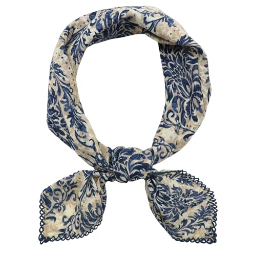 Large Cotton Bandanas for Women, 27 x 27 inch Hair Neck Scarf, Headband Square Scarf - color: P-navy Blue