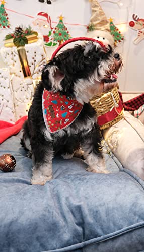 Lionet Paws Christmas Dog Bandana Washable Cotton Handkerchief Scarf Triangle Bandana for Small Medium Large Dogs Girl Boy - color: Red Gingerbread Man, size: Small (Pack of 1)