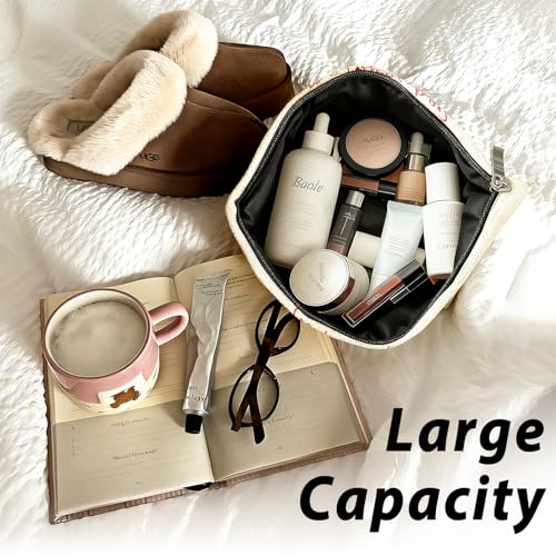 God Says I Am Pink Christian Makeup Bag, Coquette Pink Bow Preppy Cosmetic Bags for Women, Inspirational Christian Gifts for Women, Preppy Aesthetic Zipper Makeup Pouch - color: 01-God Says I Am
