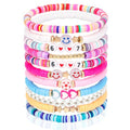 HWING Friendship Bracelets for Women, Boho Matching Couple Bracelets, Preppy Rainbow Beaded Bracelet Cute Graduation Christmas Birthday Gifts for Women Her Friends Girlfriend