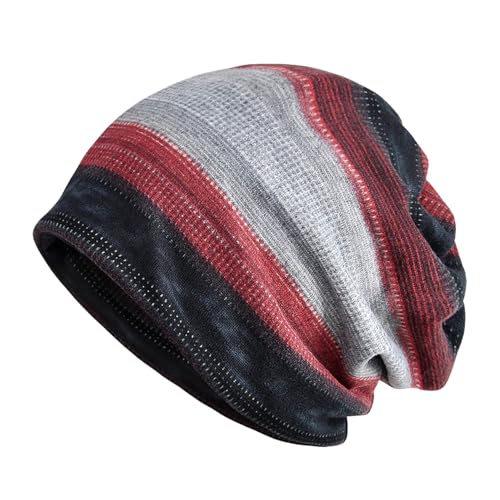 Chemo Headwear for Women Soft Cotton Slouchy Beanie Hat Scarf for Cancer Care - color: Red