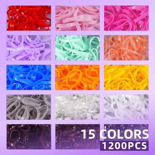 Toddlers Hair Accessories Set for Girls - Colorful Small Rubber Bands,No Damage Elastic Hair Ties and Topsy Tail Tools - size: 1 Count (Pack of 1)