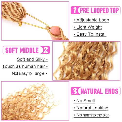 Goddess Boho Box Braids Crochet Hair-8 Packs 18 Inch Crochet Box Braids for Black Women Pre Looped ((#27, 18 Inch (Pack of 8)) - color: #27, size: 18 Inch (Pack of 8)