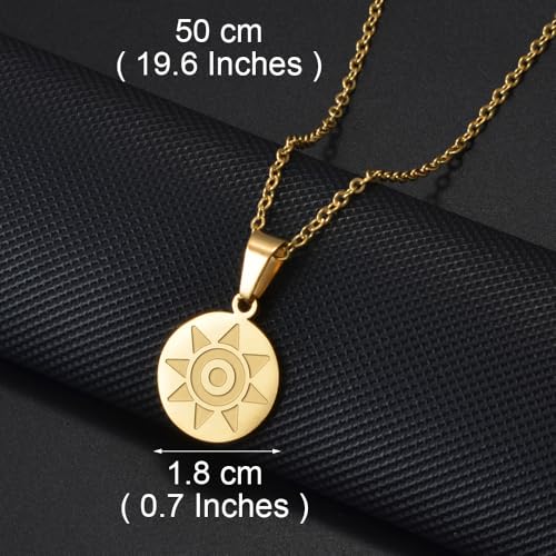 Pintadera Canaria Spain Traditional Ethnic Symbols Pendant Necklaces For Woman Jewelry - color: Gold Color 4