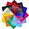 Blulu 12 Pack Neon Bandanas Bulk Multi Purpose Paisley Cowboy Bandanas for Men Women Headband Western Music Festival Rave - color: Multicolor