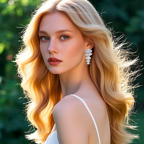 Gold/Silver Shell Dangle Earrings for Women Seashell Drop Dangle Earrings Ocean Beach Earrings Summer Jewelry - color: Silver