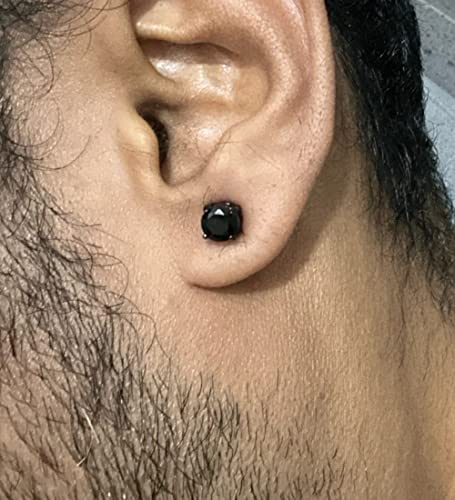 MODRSA Fake Nose Stud Fake Nose Ring Stud Fake Nose Piercing Fake Lip Ring Fake Earrings Stud Silver Gold Fake Cartilage Helix Earring Clip on Earring Hoop Fake Eyebrow Ring Fake Bridge Piercing - color: A2-fake ear stud- black