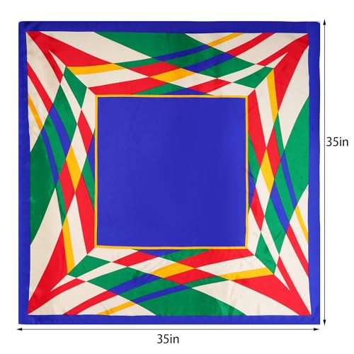 Pistha Head Scarf Bandana for Women, Satin Scarf for Hair, Large Square Silk Bandana Headscarf for Women and Men 35 Inch - style: Assorted B