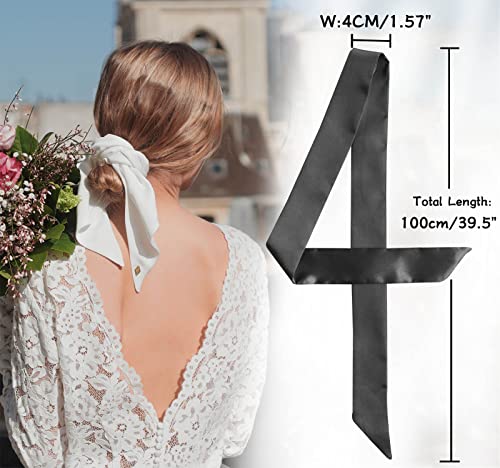 kcctoo 2/6/10Pack Scarf Bags for Women Handbag Scarfs Band Hair Neck Scarves Fashion Gifts - color: 2pcs Black White