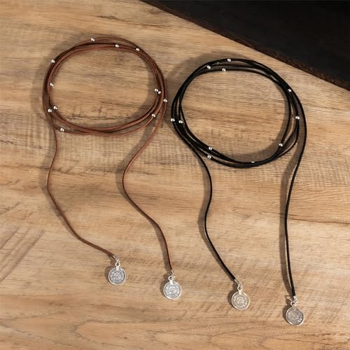 HUASAI Choker Necklace for Women Boho Necklaces Country Concert Outfits for Women Layered Western Choker Necklace Boho Cowgirl Jewelry Accessories Dress - color: R:Boho Necklace