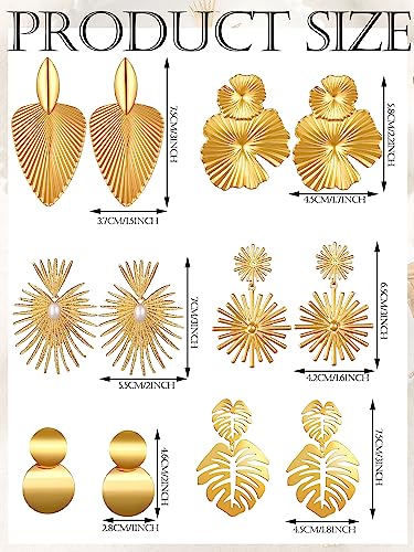 Glenmal Gold Statement Earrings for Women Large Gold Geometric Earrings Woven Twisted Leaf Earring Jewelry Gift - style: Boho Leaf