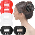 RC ROCHE 6 Pcs Flat Claw Hair Clips for Women Thick Hair French Round Duckbill Square Secure Strong Hold Grip Clamps Barrettes Curved No Slip No Crease Styling Cute Jumbo XL, Large Holiday Special - color: (Large) Holiday Special