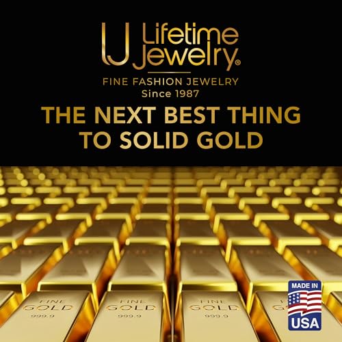 LIFETIME JEWELRY 15mm Miami Curb Cuban Link Chain Bracelet 24k Real Gold Plated