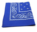 Pack of 3 X-Large Polyester Non Fading Paisley Bandanas 27 x 27 Inches by M.H.I. - color: Blue