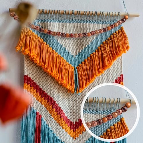 Pndeyo 50pcs Wooden Beads for Crafts, Round Large Hole Natural Wood Hair Bead, Vintage Wooden Spacer Beads for Macrame Necklace Bracelet DIY Craft Handmade Decor - color: Brown,50pcs,D Style