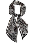 Purse Scarf For Handbags Head Scarves For Women's Hair Bags Scarfs Long Skinny Scarves Fashion Silky - color: A2-black Cashew Nuts