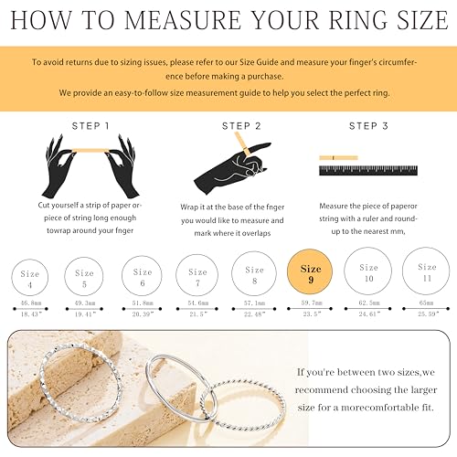 Gokeey Gold Rings for Women Non Tarnish, Dainty 14K Gold Plated Stackable Thin Thumb Ring Set Trendy Pinky Wedding Bands Engagement Rings for Women Size 4 5 6 7 8 9 10 11 - color: Silver, size: 9