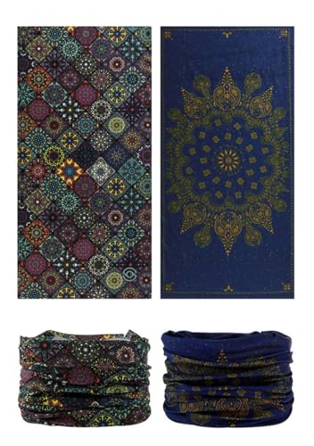 Head Wrap Headwear Headband Bandana Face Mask magic scarf for men & women - color: 12pcs. Boho