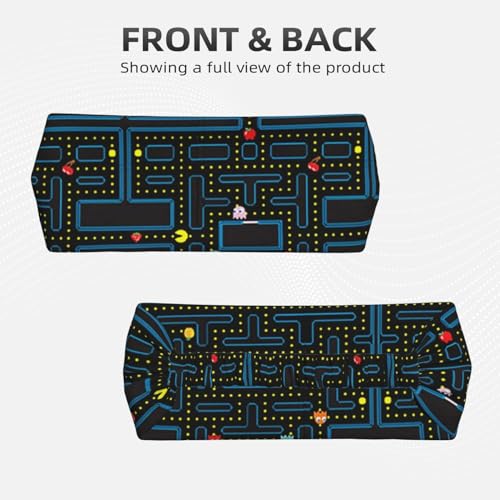 Black and Gold Swirl Liquid Ink Marble Workout Headbands Fashion Sports Sweatbands Yoga Hairbands for Fitness Athletic Non Slip Wicking Headscarf for Men Womens Girls Summer Accessories Elastic Bands - color: Retro Video Game Pattern