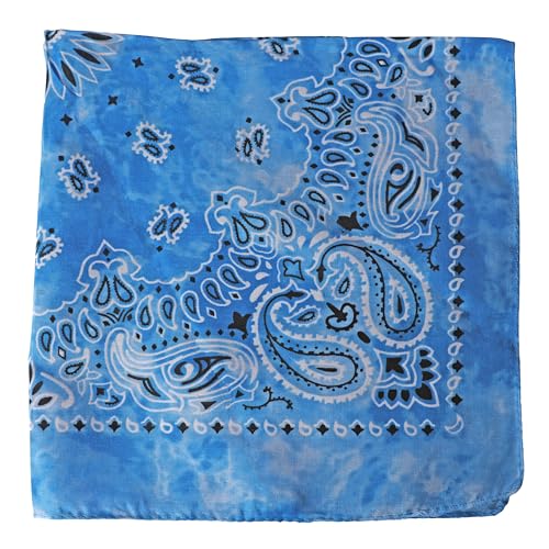 Motique Accessories Modern Tie Dye Bandana - color: Bright Blue