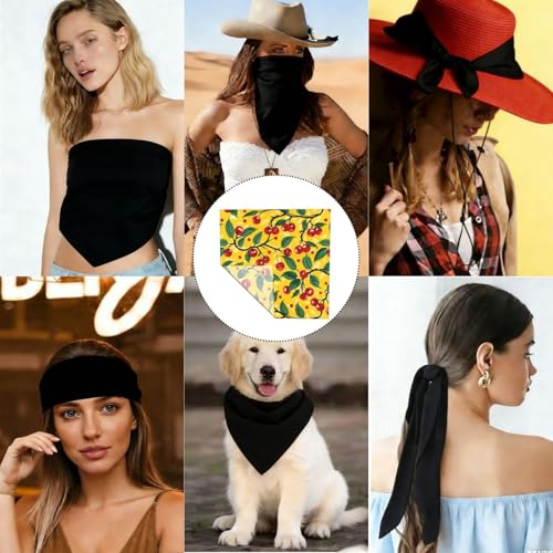 Head Scarf Hair Neck Scarves for Women Fashion Silk Satin Purse Bag Scarfs Handbags Bandana Neckerchief - color: Cherry Red Yellow