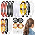 18 PCS Banana Hair Clips Classic Clincher Combs Fishtail Hair Clip Ponytail Hair Holder for Women Girls, 4 Styles