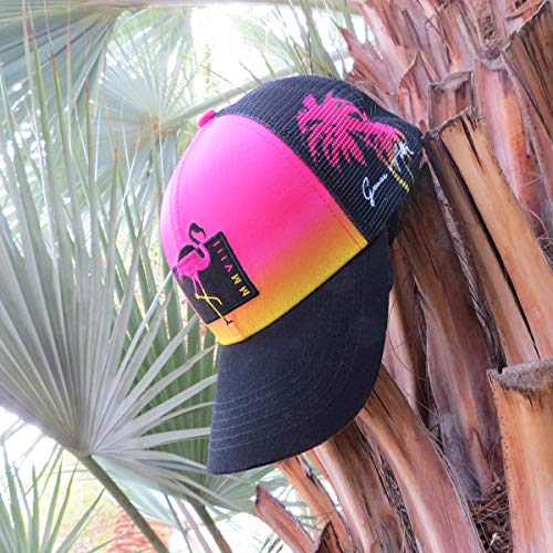 Grace Folly Beach Trucker Hats for Women- Snapback Baseball Cap for Summer - color: Flamingo