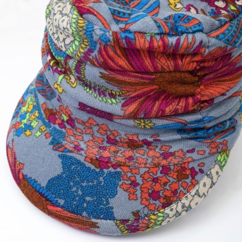 XYIYI Women Cancer Headwear Soft Chemo Beanie Baseball Cap - color: Grey Flower