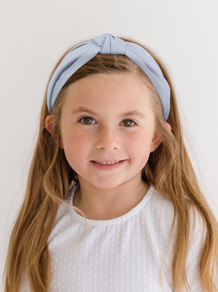 Huachi Headbands for Women Girls - Knotted Head Bands for Women Trendy - Cute Top Knot Girls Headband - Fashion Hair Accessories Hairband, Easter Basket Stuffers 4PCS - color: Beige, Light pink, Light blue, Light green