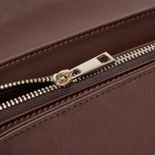 Women's Shoulder Bag Suede Handbag Underarm Purse Tote Bag Brown Suede Purse Y2K Crossbody Bag with Removable Strap - color: Coffee