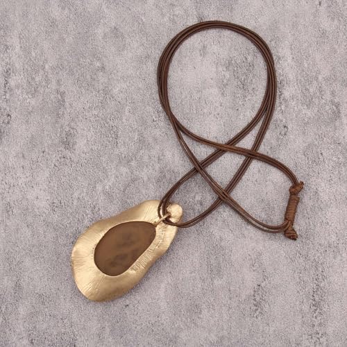 JAOYU Boho Necklace for Women Large Pendant Necklace Boho Long Choker Leather Gold Necklace Vintage Earthy Jewelry Trendy - style: Bohemian Long Necklace