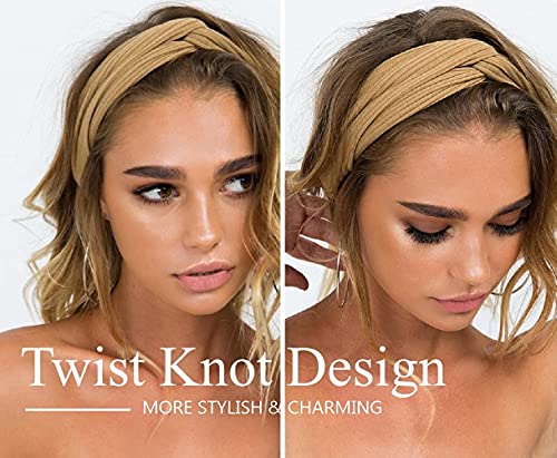 Huachi Hairband for Women's Hair, 8pcs Elastic Headbands for Women, Solid Color, Ribbed Knitting, Soft, Non-slip, Stretchy, Breathable, Suitable for Any Occasions, Hair Styling Accessories - color: Aiming at the best