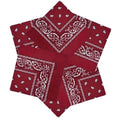 MDSTYLE 6 Pack 100% Cotton Bandanas 22” x 22" for Men & Women Paisley Handkerchief Headband Scarf Bandana - color: Burgundy