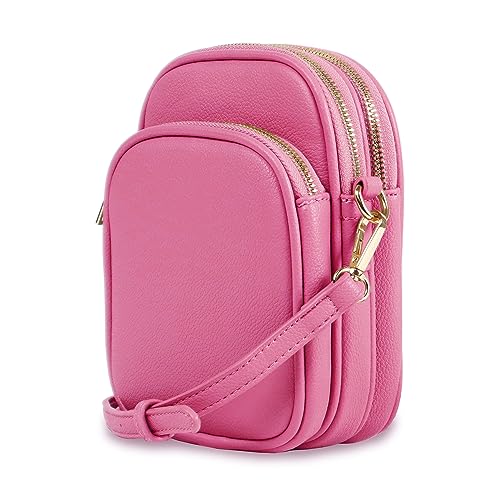 Mali+Lili, Josie Triple Zip Crossbody Bag - color: Fuchsia