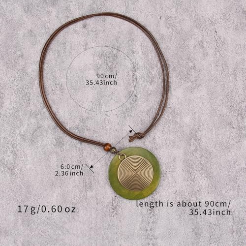 Leather Necklace for Women Vintage Boho Necklaces Black Cord Choker With Pendant Casual Chunky Leather Necklace Trendy - style: Boho Wooden Necklace