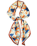 Purse Scarf For Handbags Head Scarves For Women's Hair Bags Scarfs Long Skinny Scarves Fashion Silky - color: A25-orange Graffiti