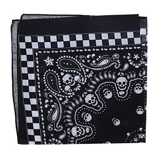 Motique Accessories Skull Bandana - color: Checkered