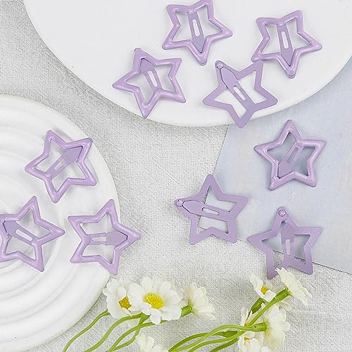Hair Clip Y2K Star Hair Accessories Cute Hair Barrettes Non-slip Hollow Light Purple Small Clips for Women Girls Hairpin Headpieces Everyday Fashion Party 10PCS - color: Style5