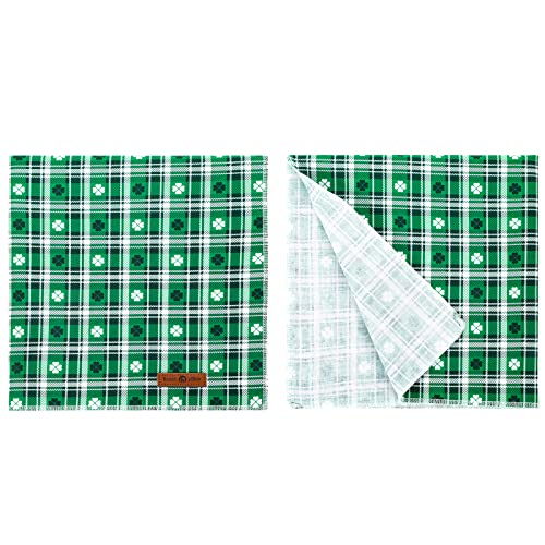 lionet paws St Patricks Dog Bandana for Small Medium Large Dogs, Cat Dog Kerchief Triangle Green Clover Bibs Scarf for Girl Boy - color: St Patrick's Day, size: Small (Pack of 1)
